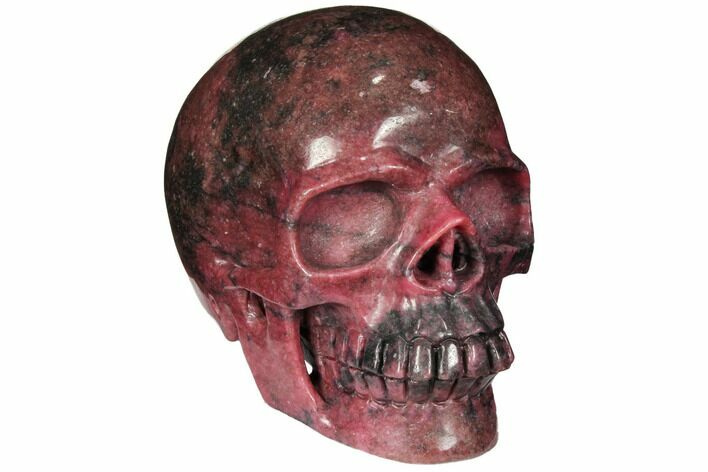 Realistic, Carved Rhodonite Skull #111497